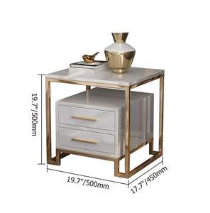 New Stylish <b>Side</b> <b>Table</b> Furniture <b>Gold</b> Plated Metal End <b>Table</b> Cabinet for Living Room, Drawing Room, Office Coffee <b>Table</b> - Product Image 5