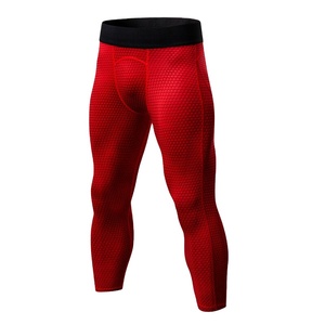 Customized Men Fitness Compression Pants Wholesale Mens Sports Running Leggings with Shorts - Product Image 1