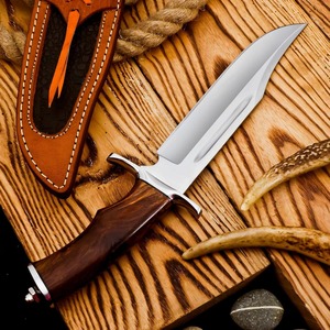 Cuchillo Bowie de punta curva hecho a mano OEM/ODM, hoja de acero D2, mango de acero D2 con funda de cuero, cuchillo personalizado para exteriores - Product Image 6