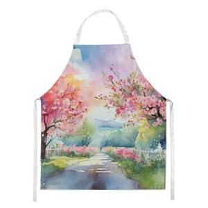 Michigan Apple Blossoms Acuarela Unisex Gran Multicolor Delantal Nuevo Adulto Servidor de Cocina para Cocinar Jardinería-para Mujeres Hombres - Product Image 1