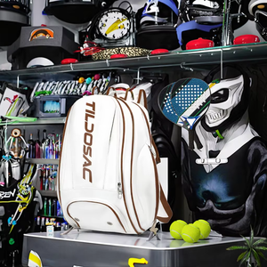 Hot Selling Customizable High Quality Waterproof PadelBall Racket <b>Backpack</b> Shoes Compartment PU Material Pickleball 50-<b>70L</b> - Product Image 4