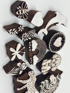 Bloques de Impresión de Madera Hechos a Mano para Impresión Textil, Artesanía en Cerámica, Estampado, Juego de Bloques Decorativos para Arte - Product Image 5