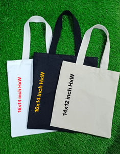 Factory Wholesale Custom Eco Friendly Handled Natural Organic Cotton Shopping Tote Gift <b>Bag</b> Canvas With logo Printed - Product Image 2