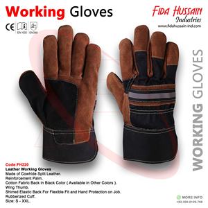 Gants de travail du cuir Gants de gréeur canadiens Guantes de Seguridad Gants en cuir du Pakistan - Product Image 6