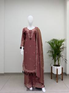 Conjunto de diseñador con espejo y bordado, top con diseño de leopardo y pantalón palazzo con dupatta, completamente cosido y listo para usar. - Product Image 2