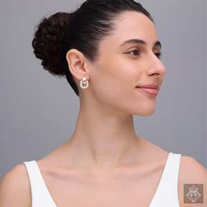 PRAO Glorious Crystal Gemstone Stud Pendientes Elegante Crystal para Mujer - Product Image 4