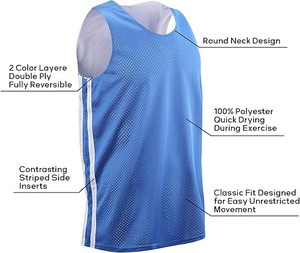 Uniforme de Baloncesto Personalizable para Hombre - Conjunto de Camiseta y Pantalones Cortos de Malla Transpirable Azul - Product Image 4