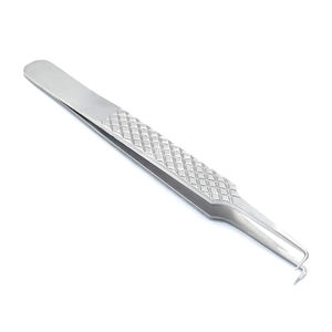 Top Quality Eyelash <b>Extension</b> Tweezers L Shaped German Stainless Steel False Lash Tweezers For Beauty - Product Image 4