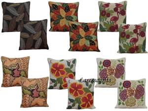 Funda de cojín bordada con cuentas de semillas, diseño floral, hecha a mano, para sofá - Product Image 4