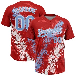 เสื้อซอฟต์บอลพรีเมียมสำหรับผู้หญิง สีน้ำเงิน แดง ขาว ลายหินอ่อน ดีไซน์พิมพ์ลาย ซับเหงื่อ ระบายอากาศได้ดี ผ้าตาข่ายแบบเบิร์ดอาย รับทำโลโก้ตามสั่ง ขายส่ง - Product Image 3