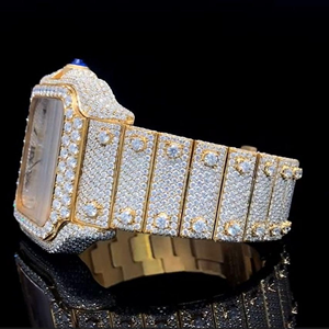 Reloj Clásico Personalizado para Hombre con Diamantes Cultivados en Laboratorio, Estilo Hip Hop, Joyería de Diamantes, Mejor Calidad, Precio al por Mayor - Product Image 3