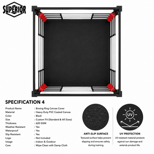 Pour les grossistes : Nouveaux revêtements de ring de boxe antidérapants en toile résistante de haute qualité pour usage en salle de sport - Product Image 4
