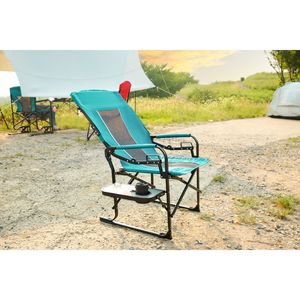 Sedia da regista pieghevole per campeggio, robusta e sovradimensionata, con tavolino laterale portatile, ideale per spiaggia, pesca, picnic o viaggi. - Product Image 3