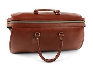 Sac de voyage week-end en cuir de vachette pleine fleur de luxe pour homme, avec logo personnalisé - Product Image 4