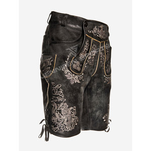 Lederhosen en cuir suédé de vache véritable pour hommes, style bavarois, pour l'Oktoberfest, design brodé personnalisé, Lederhosen décontractés pour hommes, OEM - Product Image 2