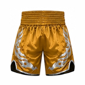 กางเกงมวยไทยแบบสั่งทำพิเศษสำหรับผู้ชาย สำหรับชกมวย คิกบ็อกซิ่ง MMA ฝึกซ้อมในยิม ชุดกีฬา ชุดออกกำลังกายเพื่อประสิทธิภาพสูง - Product Image 3