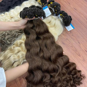 Extensiones de Cabello con Punta en U de Queratina, Color Natural, Ondulado, Cabello Humano Vietnamita 100%, Precio de Fábrica, Gran Venta - Product Image 3