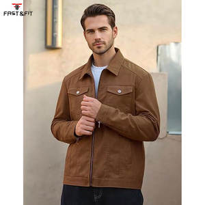 Chaqueta de Motociclista de Cuero Casual para Hombre, Corte Ajustado, Invierno, con Logotipo Frontal en Lona - Product Image 2