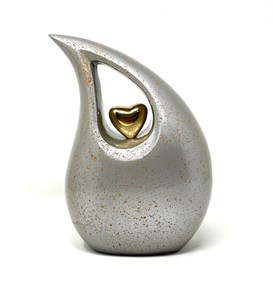 Urne funéraire en forme de goutte d'eau pour adulte, en métal artistique, design personnalisable, souvenir décoratif, style américain, pour la maison familiale - Product Image 1