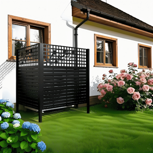 Recinzione Metallica per Esterni con Schermo Privacy, 14,6 m x 14,4 m, 2 Pannelli, per Contenimento Bidoni della Spazzatura, Recinzione per Condizionatore d'Aria, Recinzione per Piscina, Contenimento Privacy - Product Image 2