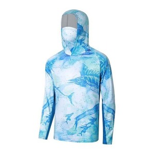 Camisa de Pesca con Capucha de Manga Larga para Hombre, Estampado de Camuflaje, UPF 50, Anti-UV, Secado Rápido, Top Deportivo para Exteriores - Product Image 6