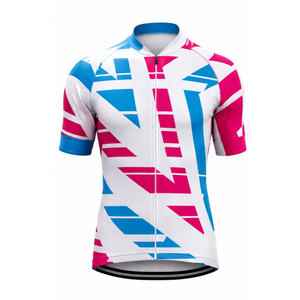 Unisex OEM Custom Logo Short Sleeve Cycling Jersey-Moisture Wicking Quick Dry Breathable 100% Polyester Fabric - Product Image 2