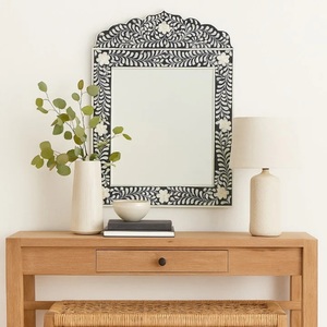 กระจกติดผนังไม้ลายชนเผ่า งานฝีมือประณีต ตกแต่งขอบอย่างหรูหรา เหมาะสำหรับตกแต่งภายในบ้านสุดหรู - Product Image 4