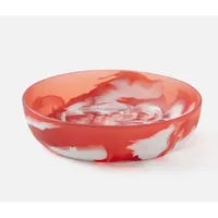 Handgemaakte, gepolijste hars schaal voor het serveren van salades, decoratief servies voor keuken, eetkamer en feestjes.