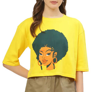 เสื้อครอปท็อปผู้หญิงคุณภาพพรีเมียม ยอดนิยม แขนสั้น ปักลายสวยงาม - Product Image 1