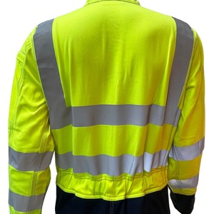 Gilet de sécurité haute visibilité jaune fluorescent, vêtement de travail réfléchissant, veste de sécurité avec poches, polyester, pour travaux routiers - Product Image 5