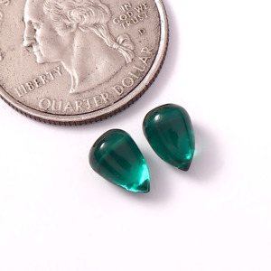 Esmeralda Verde Cultivada en Laboratorio, 12x16mm, Forma de Lágrima, Cabujón Liso Calibrado, Gema Suelta Certificada para Joyería, Venta al Por Mayor KKS - Product Image 3