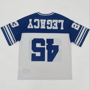 Maillot de football américain sans manches en maille respirante, col en V, léger, 100 % polyester, impression personnalisée du nom de l'équipe, qualité club - Product Image 1