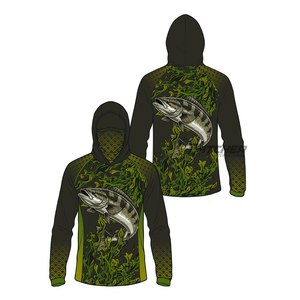 Camisa de Pesca con Capucha Personalizada, Transpirable, Impermeable, de Secado Rápido, UPF 50+, para Tripulación de Barcos, Material Spandex/Poliéster - Product Image 5