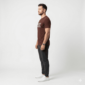 T-shirt de sport surdimensionné à col rond, impression personnalisée de haute qualité, homme, coton, streetwear, long, lourd, t-shirt long. - Product Image 3