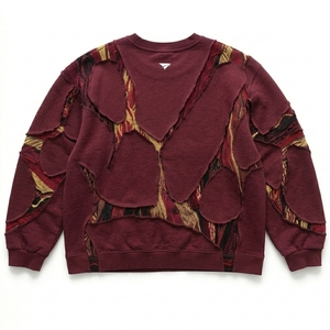 เสื้อสเวตเชิ้ตโอเวอร์ไซส์สีพื้นสำหรับผู้ชาย ผ้าฝ้าย 100% แบบต่อผ้า  สำหรับฤดูหนาว  แบบสวมหัว  ถักนิตติ้ง  สไตล์สตรีทแฟชั่น - Product Image 3