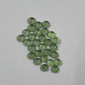 5mm naturel vert Serpentine rond lisse Cabochon pierres précieuses en vrac haute qualité Serpentine pierre de naissance bijoux au prix de gros - Product Image 1