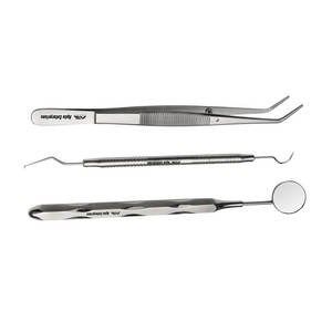 Juego Profesional de Exploración Dental con Espejo Dental, Sonda Dental y Pinzas Dentales de Acero Inoxidable de Alta Precisión - Product Image 2