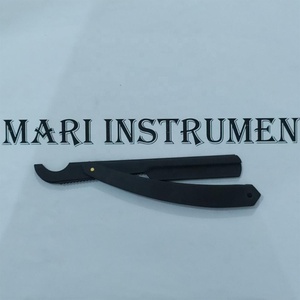 มีดโกนหนวดสีดำแบบพับได้สำหรับมืออาชีพ มีดโกนหนวดสแตนเลสแบบปลอดภัย - Product Image 4