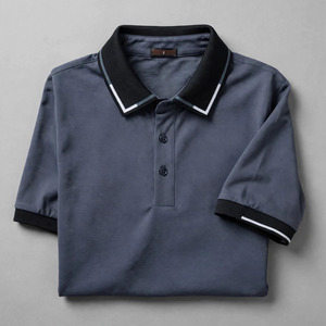 Polo homme en polyester et coton, uni, vierge, prix usine, personnalisable avec logo brodé ou imprimé - Product Image 4