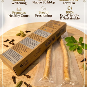 Natural Fresh Miswak Stick Pack of Two Herbal Teeth Cleaner Sticks with Wooden Holder for Daily Oral Hygiene and <b>Gum</b> Care - Product Image 5