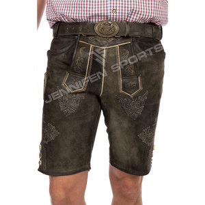 Derniers shorts en cuir de chèvre véritable pour hommes, style bavarois, pour l'Oktoberfest, personnalisables et respirants - Product Image 2