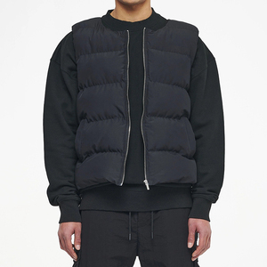 Custom Logo Men's Duck Down Padded Puffer Vest <b>Jacket</b> With Solid Color <b>Packable</b> Winter Coat & <b>Jackets</b> For Wholesale - Product Image 4