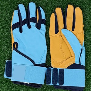 <b>Full</b> Finger Waterproof Safety Gloves White Blue Hook and Loop Closure Non <b>Slip</b> Unisex Outdoor All Seasons - Product Image 4