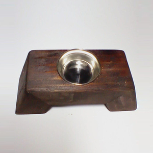 Modern Style Arch Wooden <b>Bakhoor</b> Burner With Metal Cup Antique Pedestal Incense Holder Rustic <b>Oud</b> Burner For Home Decor - Product Image 2
