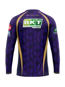 Maillot de cricket d'été imprimé KKR IPL 2026 Premium, personnalisé, respirant, à séchage rapide, en polyester, T-shirt de sport, édition fan RCB - Product Image 3