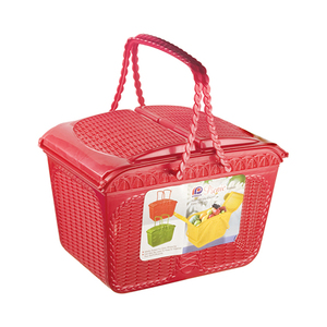 Square <b>Wicker</b> Eco-Friendly Multi-Color Picnic <b>Basket</b> Detachable Design Lid Custom Liner Outdoor Camping - Product Image 3
