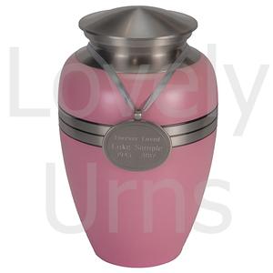 Urna Funeraria Rosa para Cenizas de Adulto, Diseño Tradicional de Tres Líneas, Recuerdo Conmemorativo, Accesorios para Entierro - Product Image 2