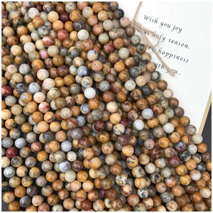 ลูกปัดอาเกตธรรมชาติลาย Crazy Lace ลูกปัดอาเกตเม็กซิกันทรงกลมสำหรับทำเครื่องประดับ DIY สร้อยข้อมือ ขนาด 6 มม. 8 มม. 10 มม. 12 มม. แบบเป็นเส้น - Product Image 6
