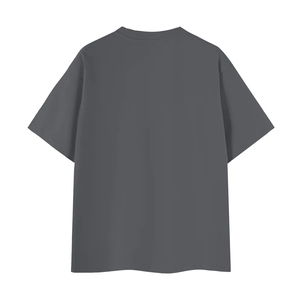 T-shirt décontracté Sorina pour homme en coton à manches courtes et col rond, séchage rapide, rafraîchissant, coupe oversize et carrée, couleur unie, style sport universitaire - Product Image 4