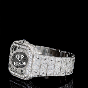 Reloj de Lujo con Diamantes Moissanite VVS, Esqueleto de Acero Inoxidable, Cuarzo Analógico, Alta Calidad, Estilo Hip Hop, Regalo de Joyería para Hombre - Product Image 4